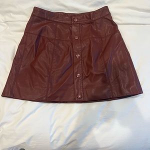 Free People Leather Skirt